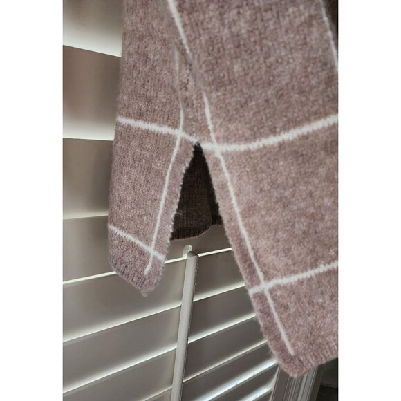 Madewell Window Pane Wool Blend Sweater Tan Size XS - Picture 5 of 10